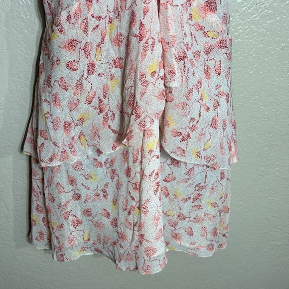 Zara women’s xl piper dress babydoll tiered strappy mini floral abstract chiffon - Picture 5 of 10